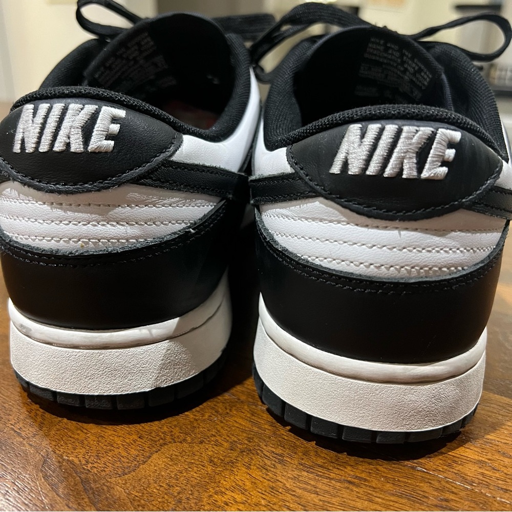 Nike Dunk Low Shoes Mens Size 11 Black White Panda Leather Basketball - Picture 5 of 11